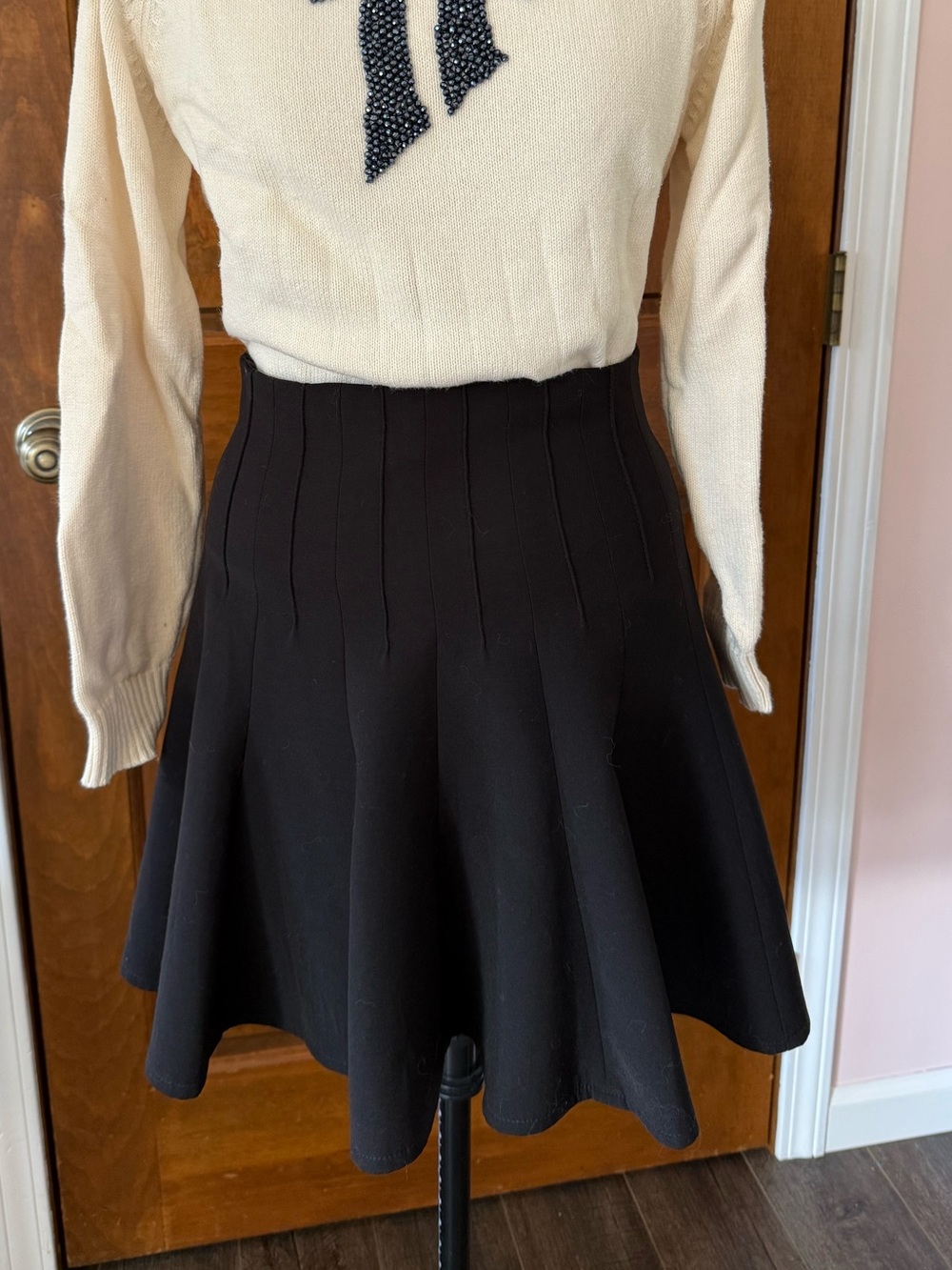 BCBG MaxAzria Black Skater Skirt size Small